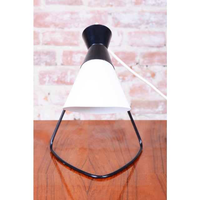 Mid-Century Modern Mid-Century Czech Table Lamp in Metal attributed to J. Hůrka for Napako, 1950s For Sale - Image 3 of 10