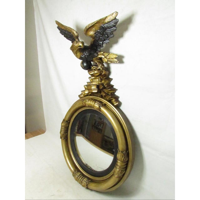 English Regency Giltwood Convex Mirror For Sale - Image 10 of 18