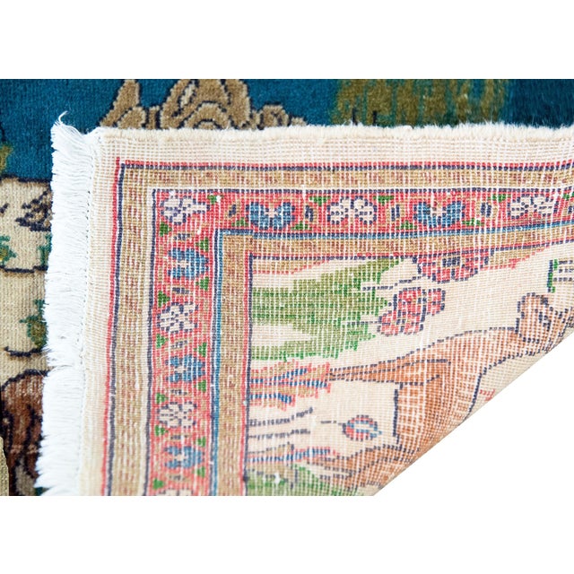 Early 20th Century Persian Pictorial Tabriz Rug For Sale - Image 11 of 15