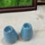 Mid-Century Modern Pair or 1970s Blue Frankoma Lazy Bones Ceramic Candlestick Holders For Sale - Image 3 of 6