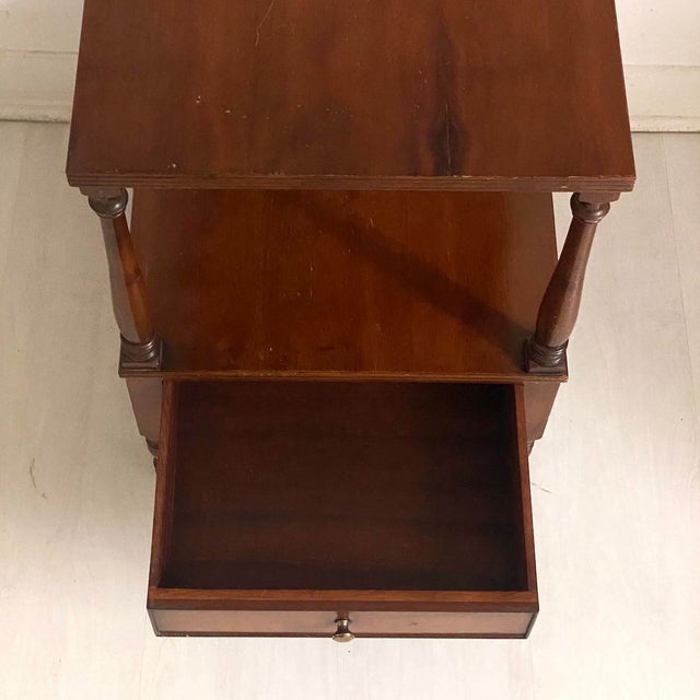Antique Mahogany Veneer Side Table, 1890s For Sale - Image 3 of 9
