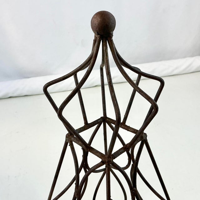 1970s Vintage Art Nouveau Square Rustic Mexican Garden Topiary Frame For Sale - Image 11 of 11