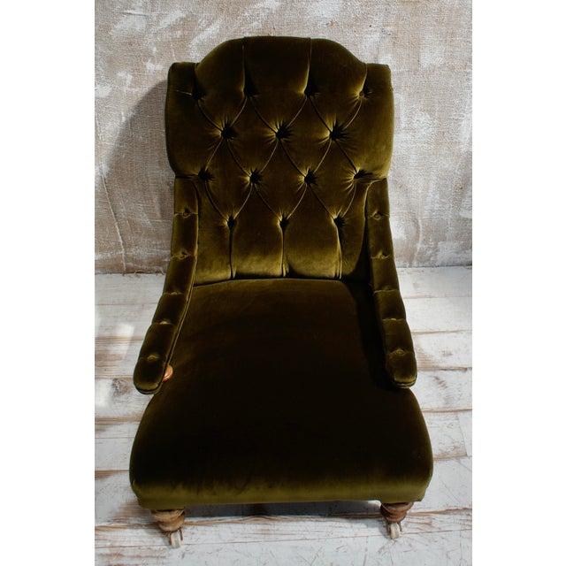 Victorian Deep Button Parlour Chair, 1880s For Sale - Image 10 of 11