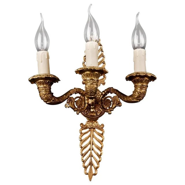 Empire Wall Light in Cast Bronze For Sale - Image 10 of 10