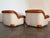 Textile Vintage 1970s Italian Leather Swan Chairs For Sale - Image 7 of 9
