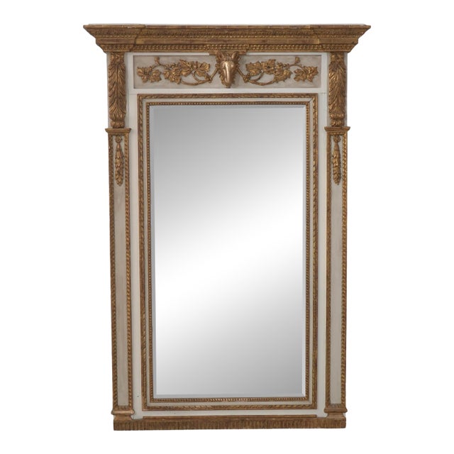 French Louis XVI 19th Century Rams Head Pier Mirror For Sale