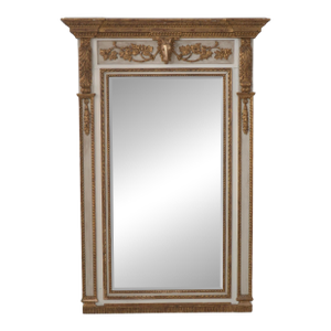 French Louis XVI 19th Century Rams Head Pier Mirror