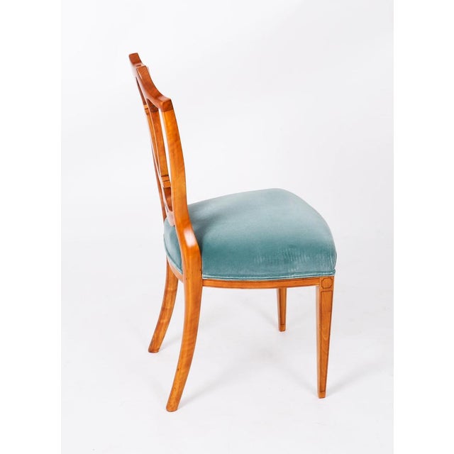 Antique Shield Back Satinwood Dining Chairs from Cowtan & Sons, 19th Century, Set of 8 For Sale - Image 14 of 18
