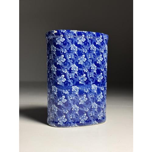 Vintage Blue Umbrella Stand For Sale - Image 3 of 12