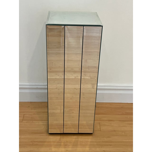 Ello Furniture 1980s Postmodern Beveled Mirror Pedestal in the Style of Ello For Sale - Image 4 of 9