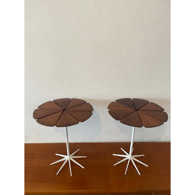 1960s Teak and Steel Petal End Table For Sale In Los Angeles - Image 6 of 7