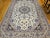 Persian Vintage Exceptionally Fine Persian Nain Habibian Area Rug, Hand-Knotted Wool & Silk, Floral Pattern, 7x10, Ivory & Blue For Sale - Image 3 of 16