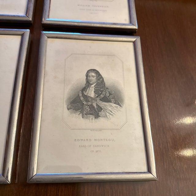 Late 18th Century Noblemen Engravings Reproduction Prints - Set of 4 For Sale - Image 4 of 7