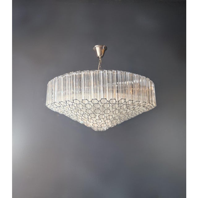 Modern Ceiling Chandelier With Prisms Crystal Chandelier Cone Shape For Sale - Image 12 of 12