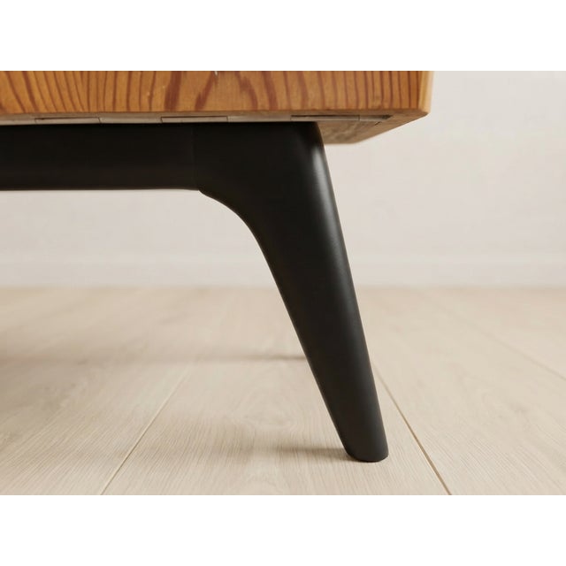 Wood Mid-Century Modern Bedside Table by Jindřich Halabala for ÚpP Závody, Czechoslovakia, 1950s For Sale - Image 7 of 18