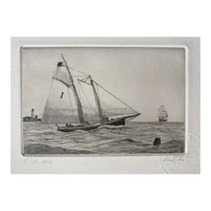 1955 Charles J. A. Wilson Sailing Museum Restrike Etching