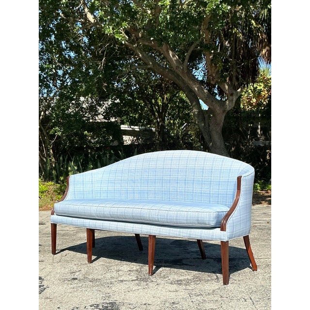 Vintage Regency Federal Mahogany Frame Sofa For Sale - Image 9 of 10