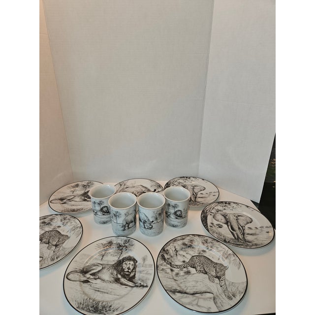 Late 20th Century Dessert Dishes an Four Mugs From the "Africa Nera" by Henrietta Set of Six - 11 pcs For Sale - Image 4 of 11