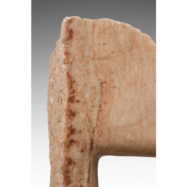 One of One Abstract Organic Modern "Window" Sculpture Carved in Solid Pink Alabaster Attributed to Mark Leblanc for Leblanc Studios, Usa, C. 2020s For Sale - Image 10 of 12