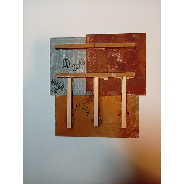 Contemporary Abstract Rust, Varnish and Aerosol on Metal "N 34 " by Andre Debono For Sale - Image 11 of 11