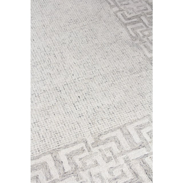 2020s Exquisite Rugs Melbourne Hand Loom Wool & Cotton Gray - 8'x10' For Sale - Image 5 of 8