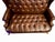 Chocolate Vintage English Chesterfield Tufted Oxblood Leather Wingback Settee For Sale - Image 8 of 12