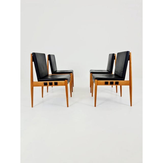 Mid 20th Century Vintage Danish Ash SE 21 Dining Chairs by Egon Eiermann, 1960s, Set of 4 For Sale - Image 5 of 18