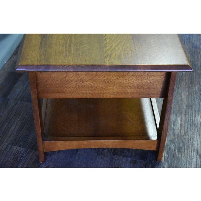 Wood Mission Crofter Style 1 Drawer Coffee Table - Model A32 For Sale - Image 7 of 10