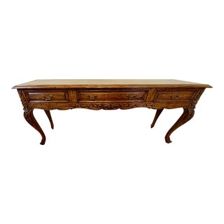 Guy Chaddock French Style Three Drawer Console Sofa Table For Sale