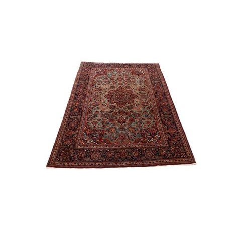 Antique Middle Eastern Keshan Rug in Hand-Knotted Wool and Silk For Sale - Image 6 of 6