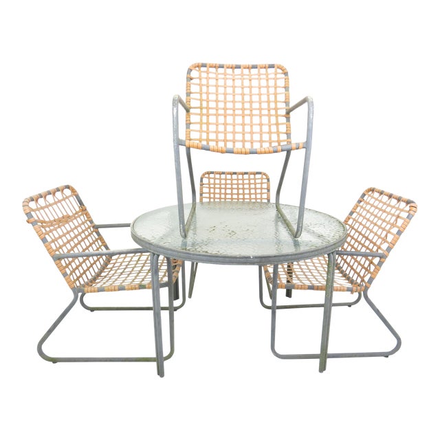 1960s Brown Jordan Lido Aluminum Patio Dining Set 5 Pieces Chairish