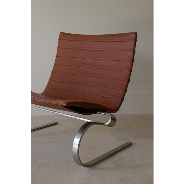 Fritz Hansen 1991 Poul Kjaerholm Pk 20 Lounge Chair for Fritz Hansen, Denmark For Sale - Image 4 of 8