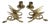 Vintage Bronze Chimera Candlesticks, 1920s, Set of 2 For Sale