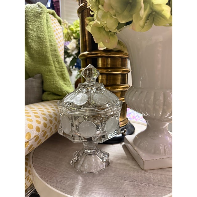 Modern Vintage Fostoria 'Coin Glass' Pattern Candy Dish, For Sale - Image 3 of 11