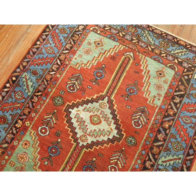 Persian Antique Persian Heriz Rug - 4'1" x 5'2" For Sale - Image 3 of 8