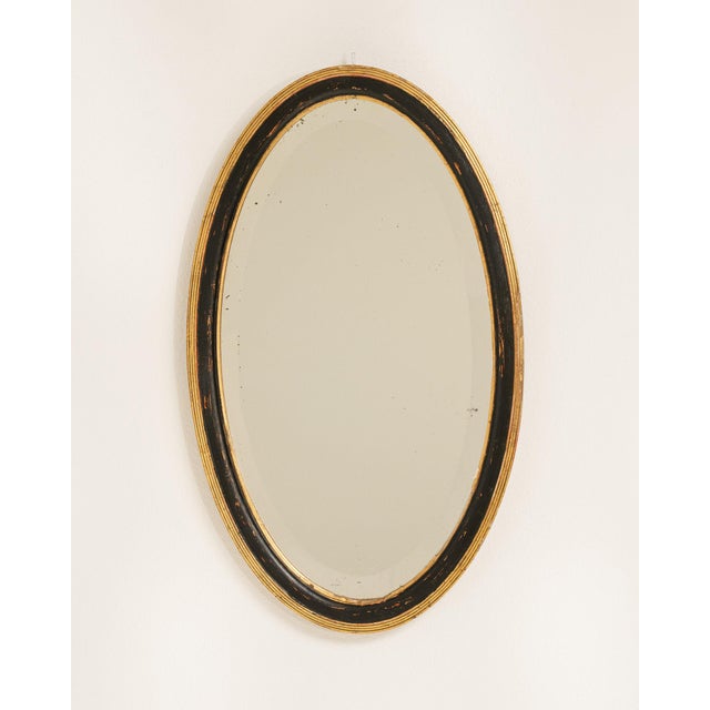Early 20th Century Early 20th Century France Black Wood Mirror For Sale - Image 5 of 8
