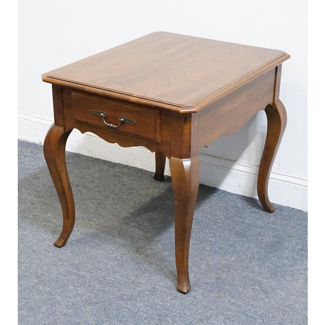 ETHAN ALLEN Country French Collection 22" Accent End Table 26-8203 - 216 Bordeaux Finish 24.25" High 22" Wide 27" Deep We...