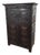 19th Century Baroque Oak Fall-Front Cabinet with Deep Carved Decoration For Sale