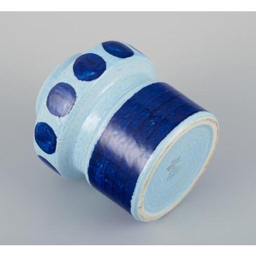 Ceramic Lavendel Ceramic Vase with Glaze in Blue Tones by Olle Alberius for Rörstrand, 1970s For Sale - Image 7 of 9