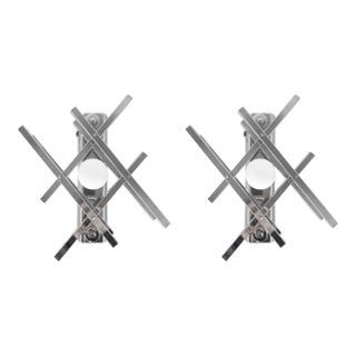 Mid 20th Century Geometric Sconces by Gaetano Sciolari - a Pair For Sale