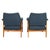 Pair Danish MId Century Modern Arm Chairs Attributed to Karl-Erik Ekselius for Joc Möbler 1960 For Sale In Portland, OR - Image 6 of 14