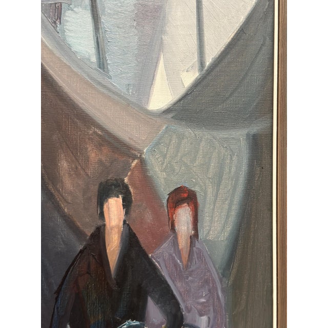 Erik Lo, Figures, 1950s, Oil on Canvas, Framed For Sale - Image 7 of 17