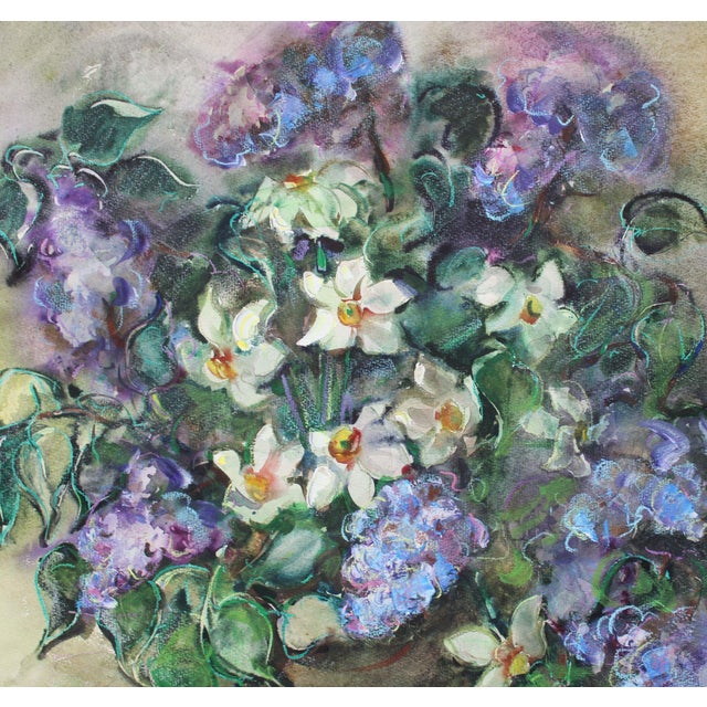Dzidra Bauma, Spring Flowers, 1990, Watercolor For Sale - Image 3 of 6