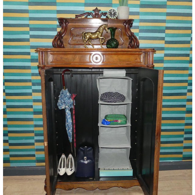 Antique Gründerzeit Vertiko with Top Section, 1920s For Sale - Image 9 of 15