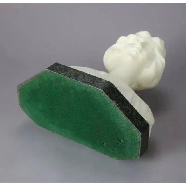 Antique Alabaster Sculpture Bust Statue of a Woman 19th Century For Sale - Image 11 of 12