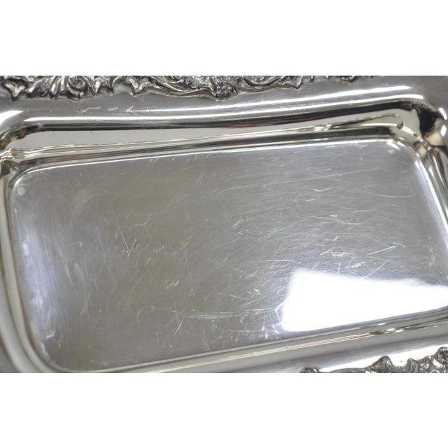 Metal Vintage Sheffield Silver Co Victorian Silver Plated Footed Trinket Serving Dish For Sale - Image 7 of 12