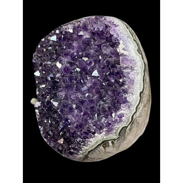 Mauve Amethyst Geode with Polished Edge, Uruguay For Sale - Image 8 of 8