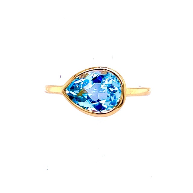 Natural Topaz Ring 6.5 14k Y Gold 3.15 TCW Certified For Sale - Image 10 of 15
