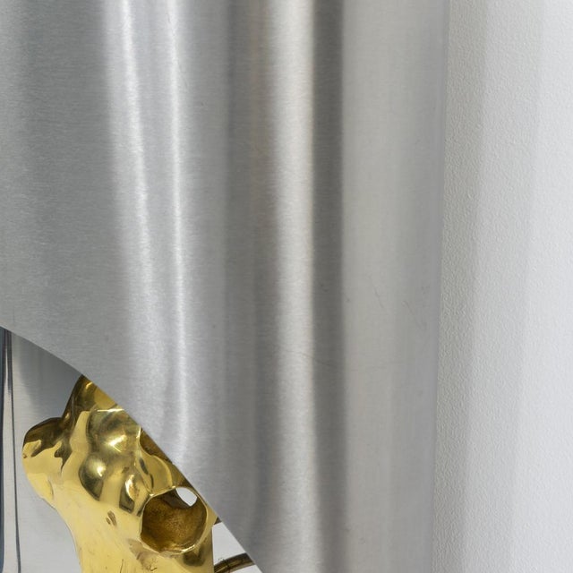 Gold Totem Wall Lamp by Maria Pergay, France, 1970s For Sale - Image 8 of 15