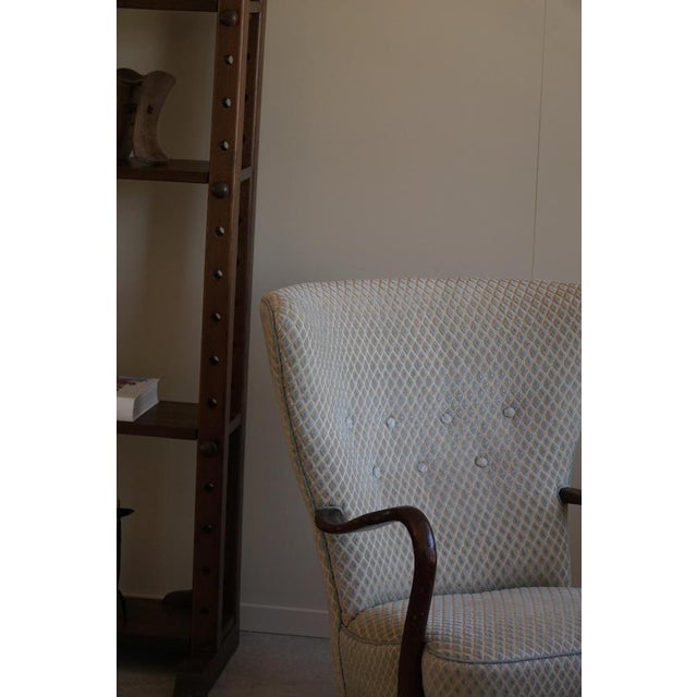 Set of Danish Modern Lounge Chair with Footstool in Beech by Slagelse Mobelvaerk, 1960s For Sale - Image 9 of 18